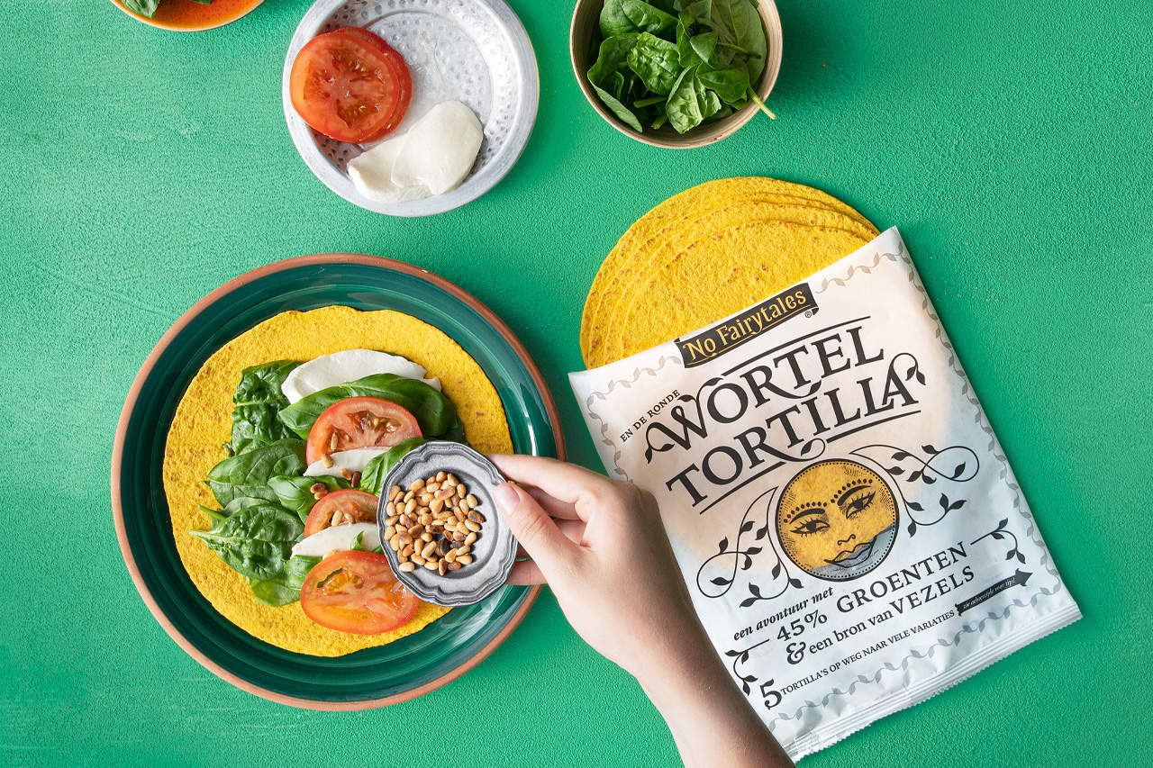 wortel tortilla caprese