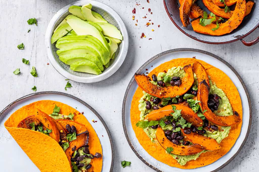 avocado pompoen wrap