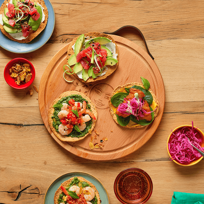 mini crispy chili vis borrelplank tacos